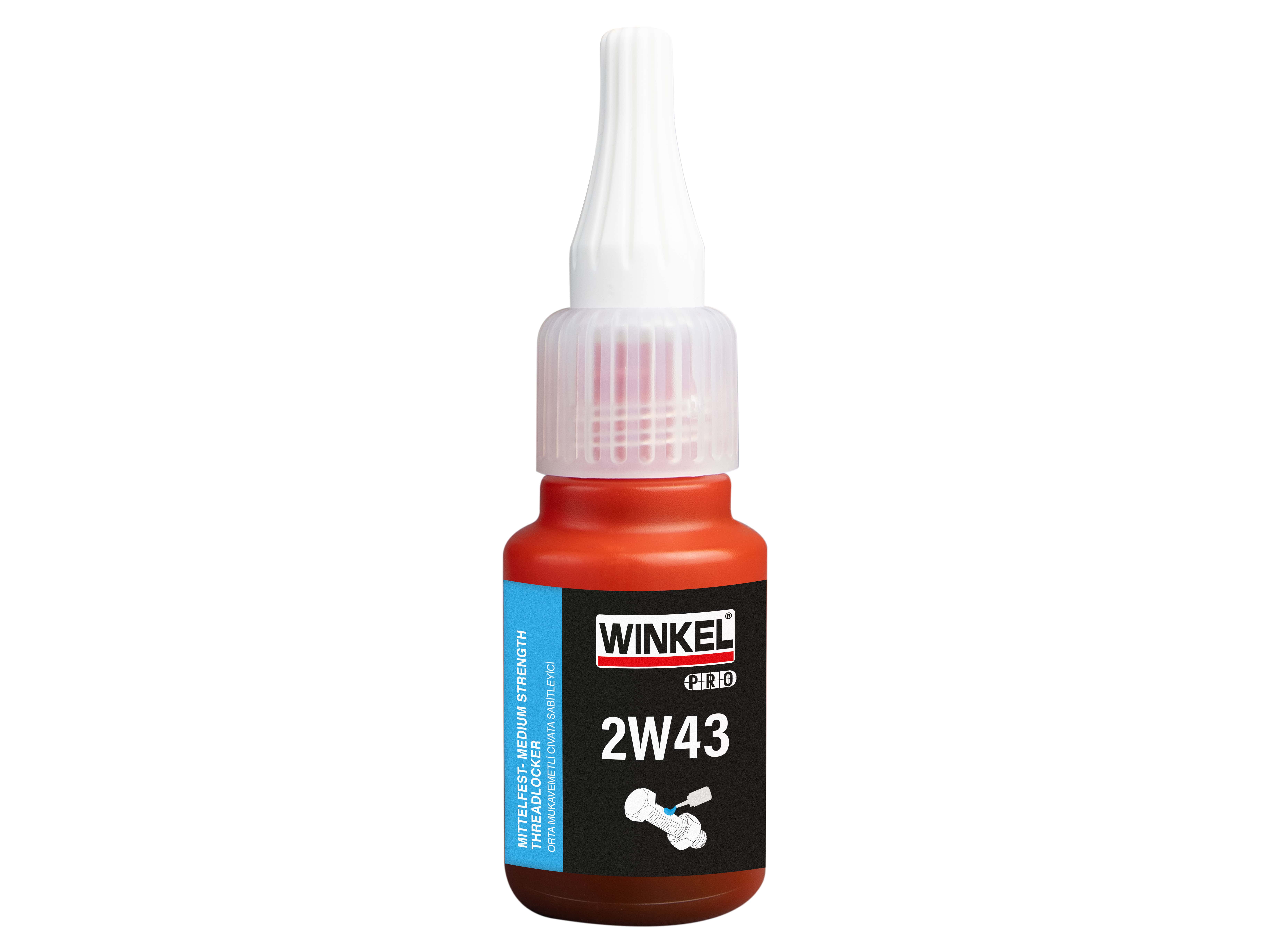 WINKEL PRO 2W43 Orta Mukavemetli Cıvata Sabitleyici - 10 ML (MAVİ)