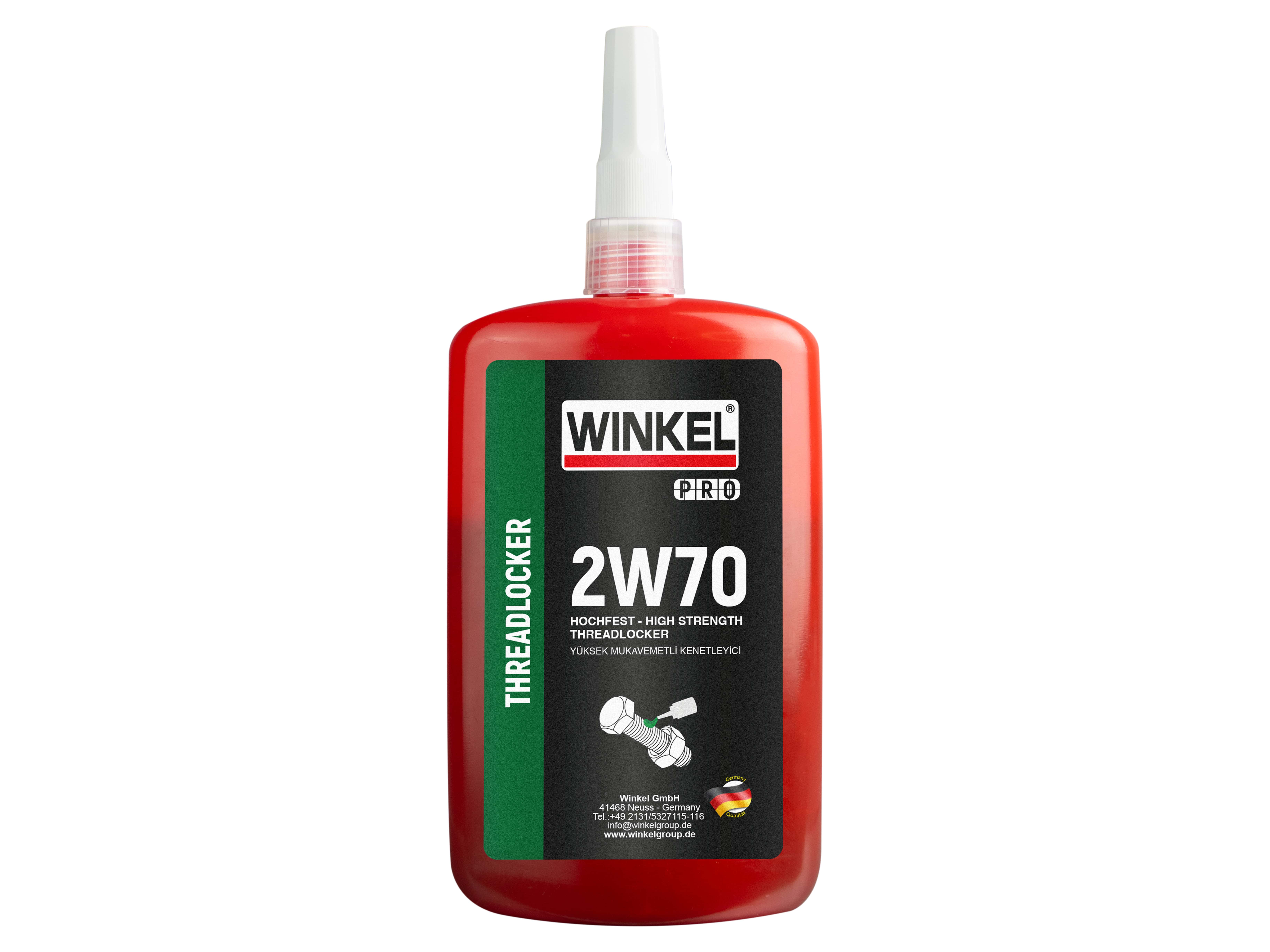 WINKEL PRO 2W70 Yüksek Mukavemetli Cıvata Sabitleyici - 250 ML (YEŞİL)
