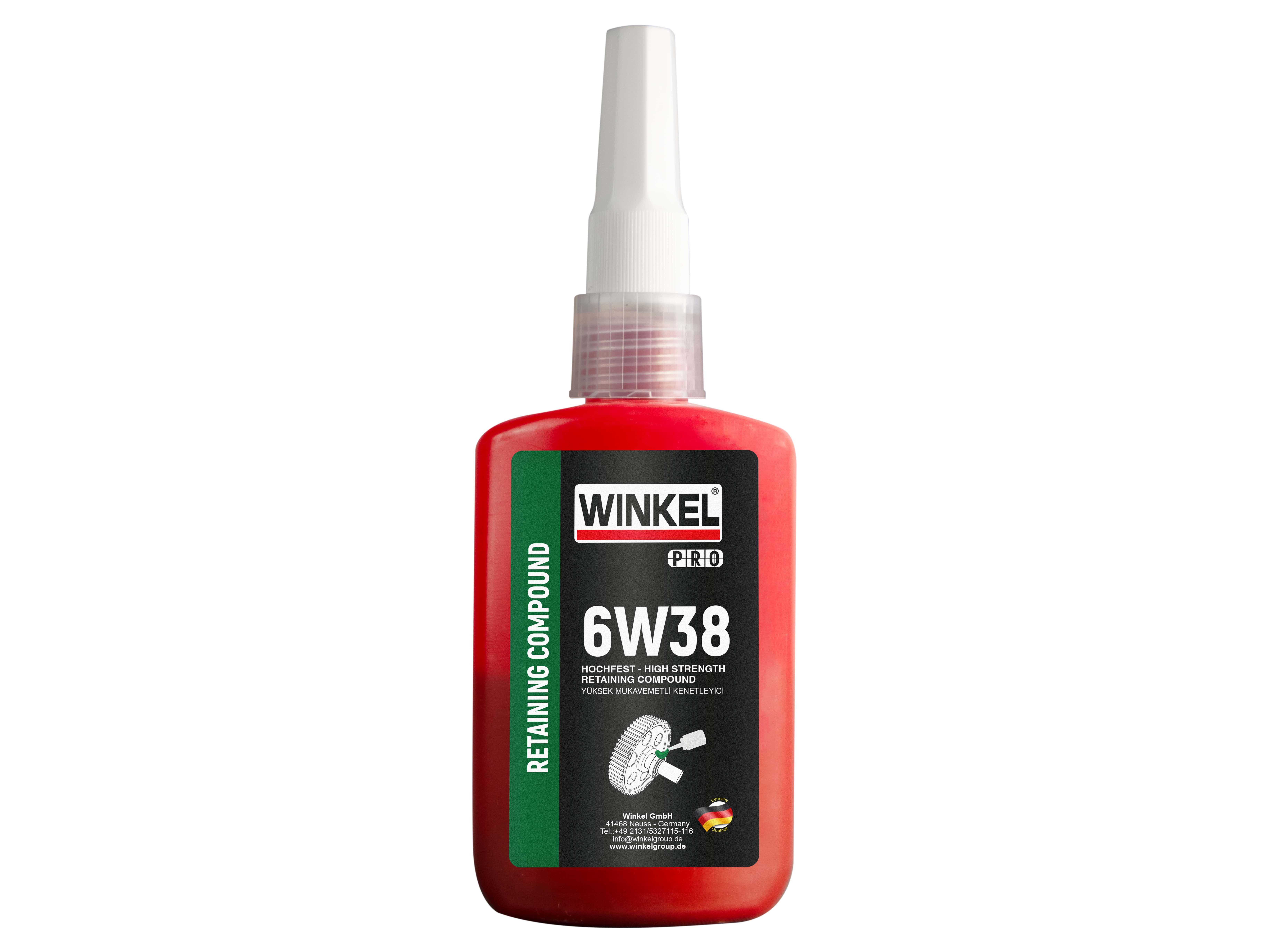 WINKEL PRO 6W38 Yüksek Mukavemetli Kenetleyici - 50 ML (YEŞİL)