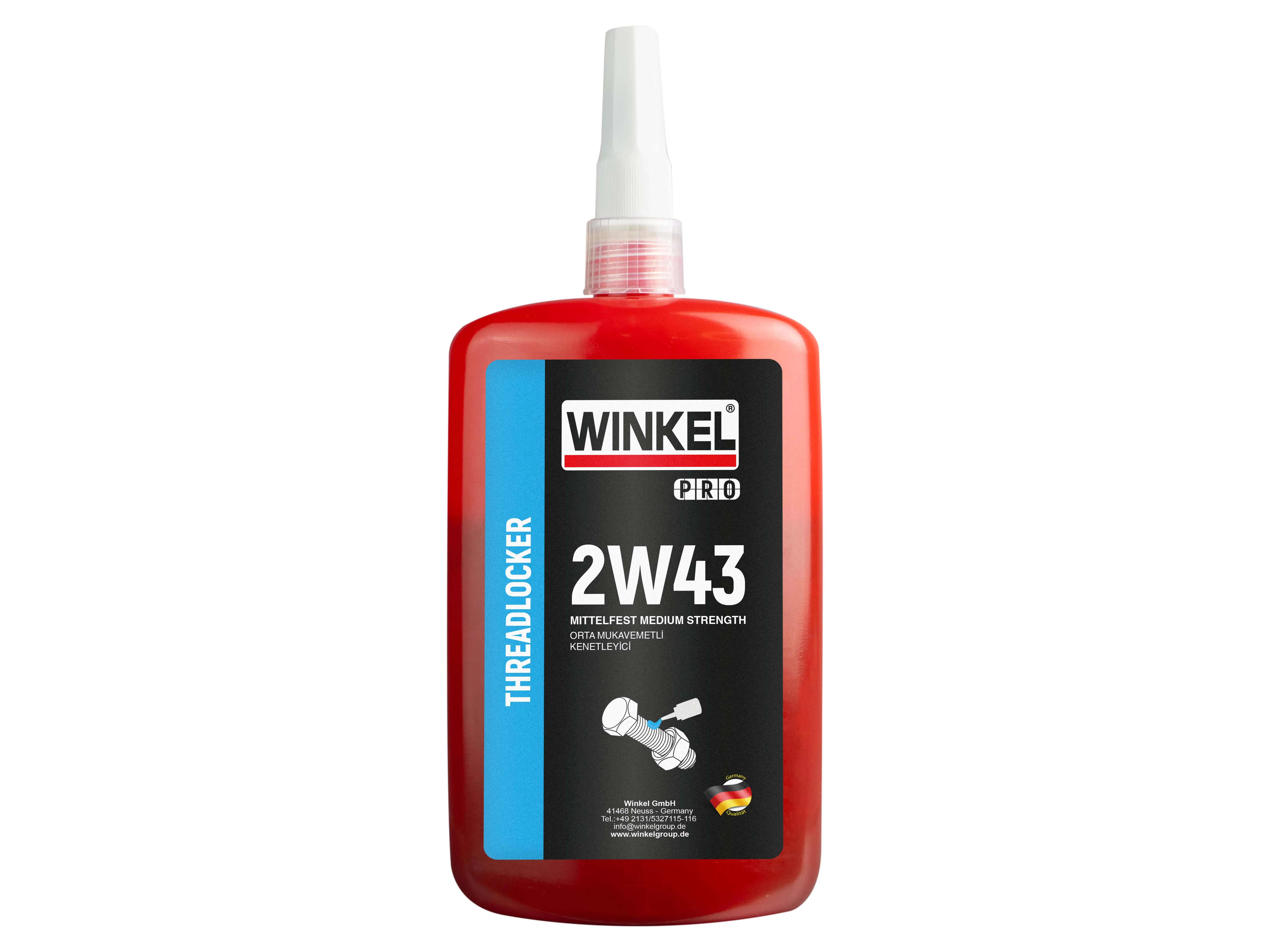 WINKEL PRO 2W43 Orta Mukavemetli Cıvata Sabitleyici - 250 ML (MAVİ)