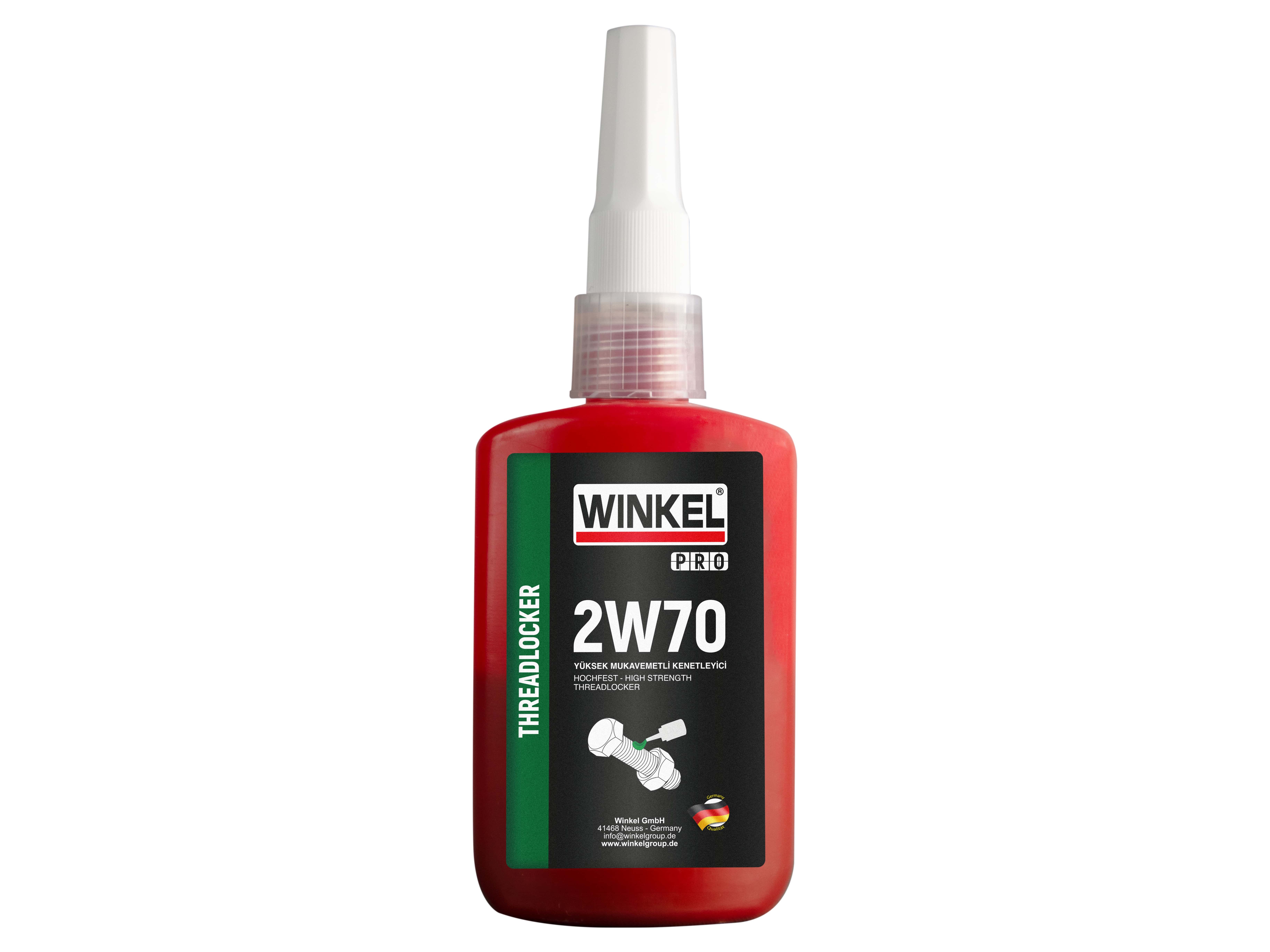 WINKEL PRO 2W70 Yüksek Mukavemetli Cıvata Sabitleyici - 50 ML (YEŞİL)