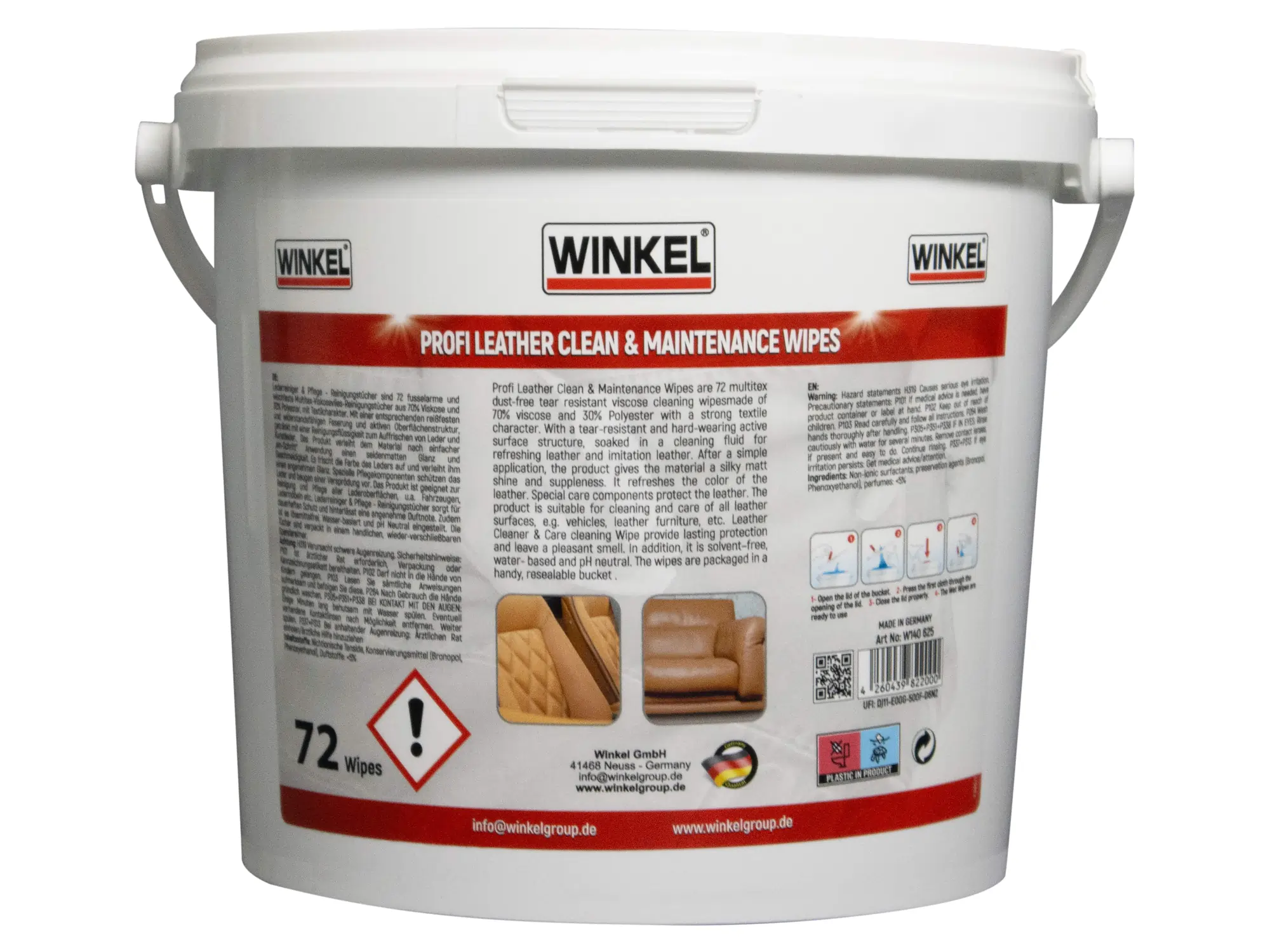 Profi Leather Clean&Maintenance Wipes - 72 MENDİL