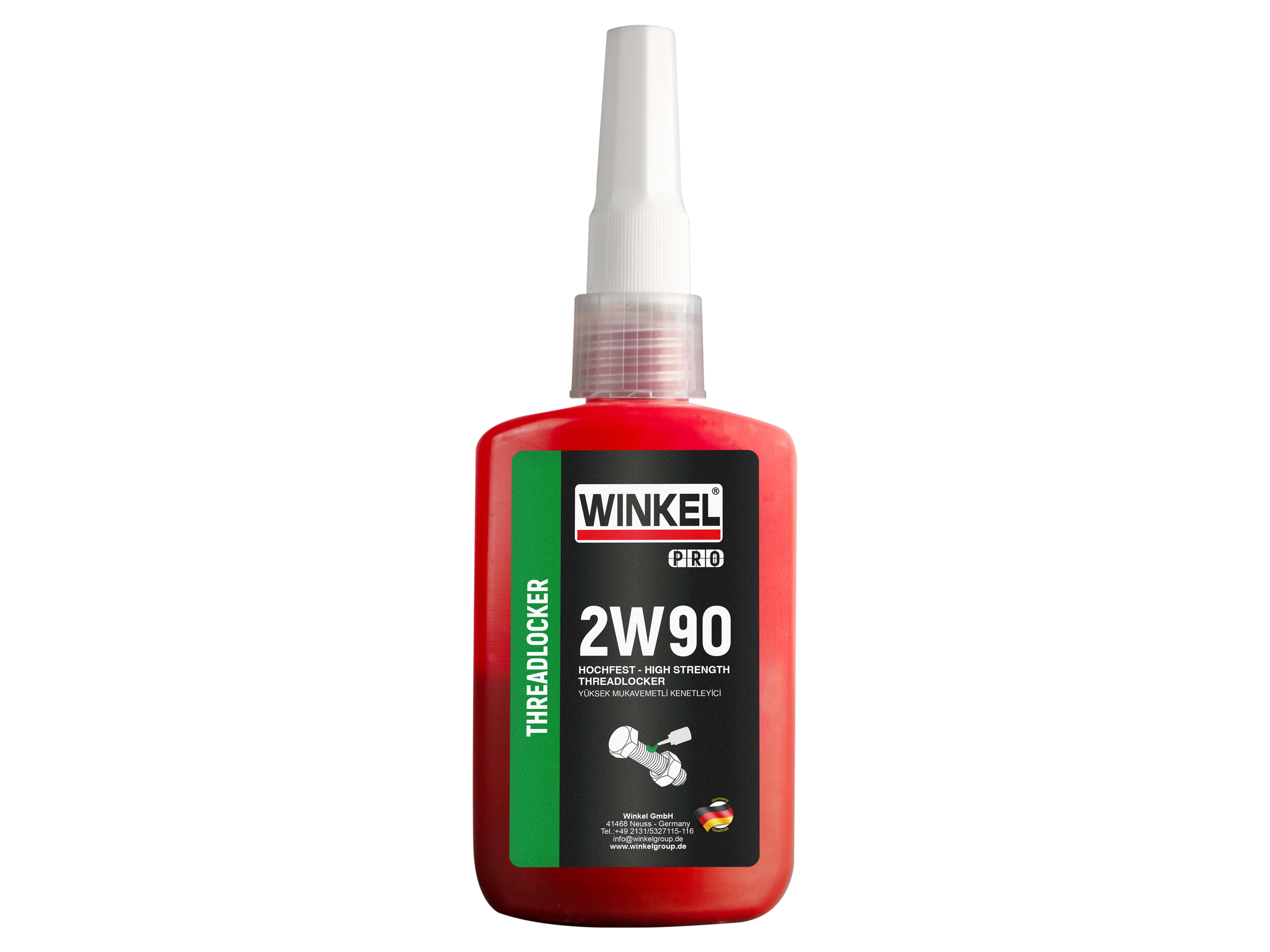 WINKEL PRO 2W90 Yüksek Mukavemetli Cıvata Sabitleyici - 50 ML (YEŞİL)