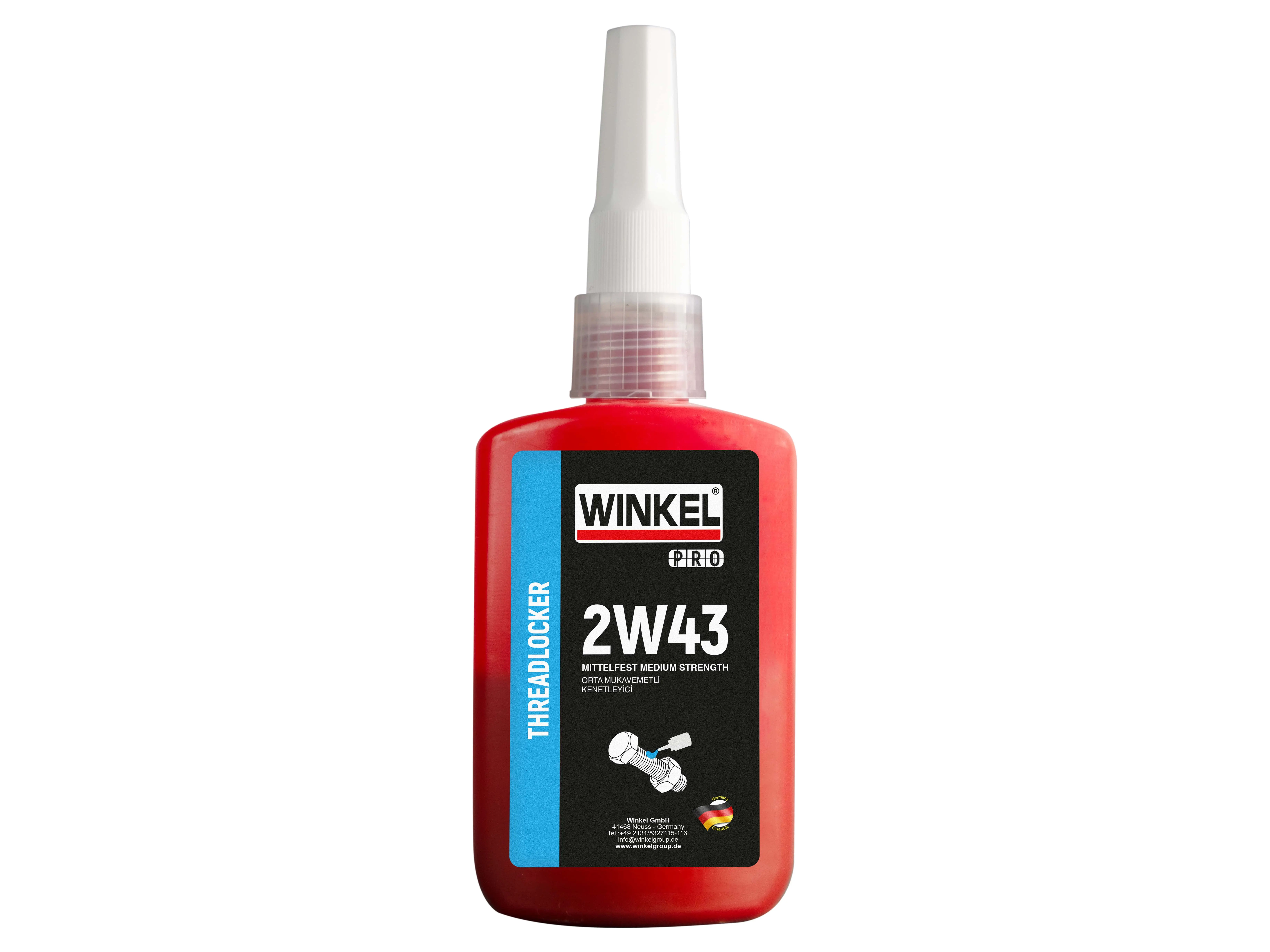 WINKEL PRO 2W43 Orta Mukavemetli Cıvata Sabitleyici - 50 ML (MAVİ)
